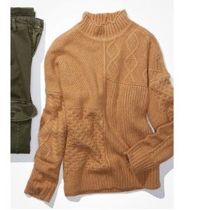 American Eagle Outfitters Tan Turtleneck Sweater